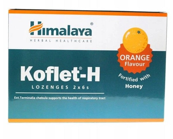 Koflet-H, Orange - 12 lozenges - Himalaya | WestPharmacy.nl - Respiratory Health
