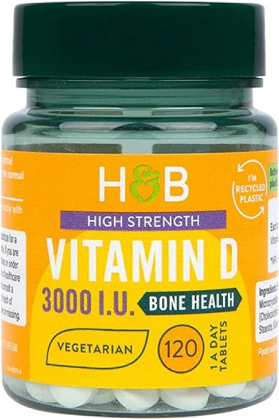 High Strength Vitamin D, 3000 IU - 120 tablets - Holland & Barrett | WestPharmacy.nl - Vitamins