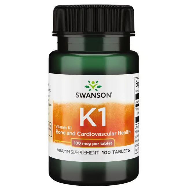 Vitaminas K1 - 100 mcg - N100 - Swanson - Vaistine1.lt