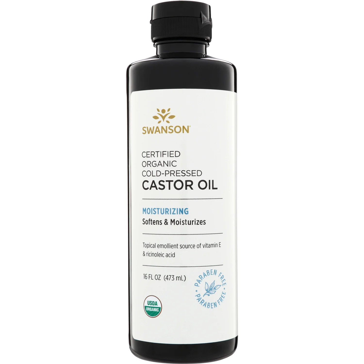 Certified Organic Cold-Pressed Castor Oil - 473ml - Swanson | WestPharmacy.nl