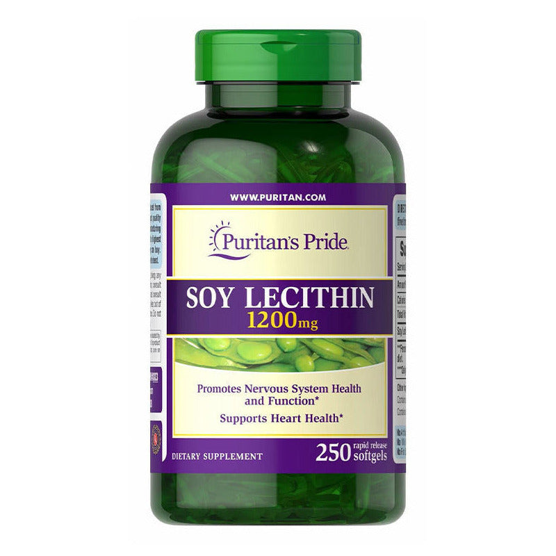 Soy Lecithin, 1200mg - 250 softgels - Puritan's Pride - WestPharmacy.nl