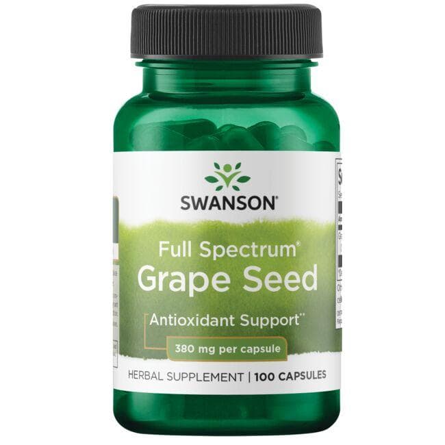 Grape Seed - Vynuogių sėklos - Antioksidantas - 380 mg - N100 - Swanson - Vaistine1.lt