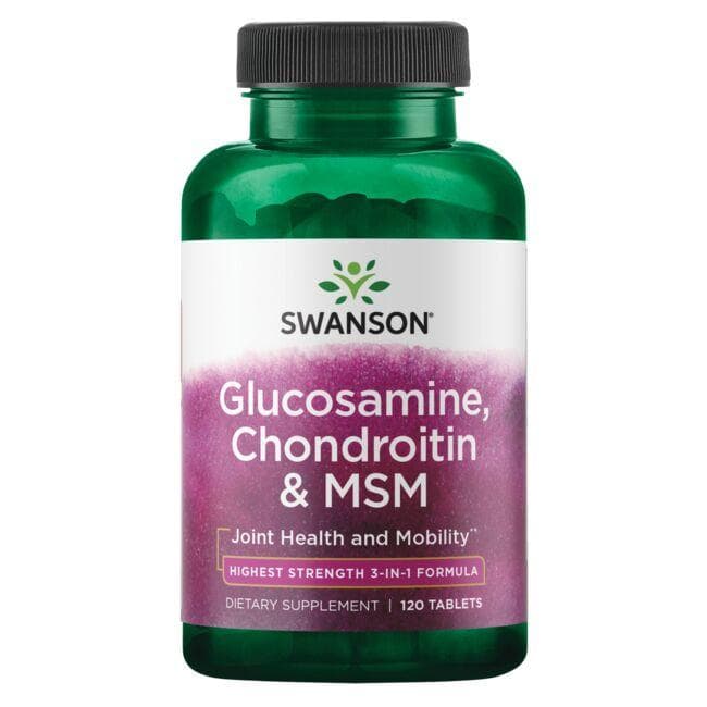 Glucosamine, Chondroitin & MSM Highest Strength 3-in-1 Formula 120 TABS - Swanson | WestPharmacy.nl