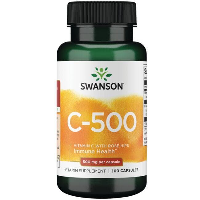 VITAMIN C WITH ROSE HIPS 500mg 100 CAPS - Swanson | WestPharmacy.nl