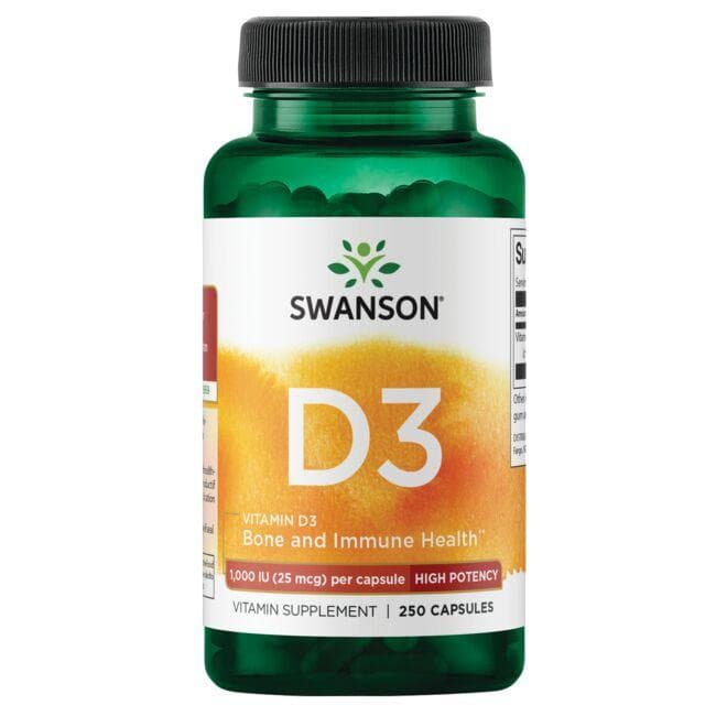 VITAMIN D3 - HIGH POTENCY 1.000IU 250 CAPS - Swanson | WestPharmacy.nl