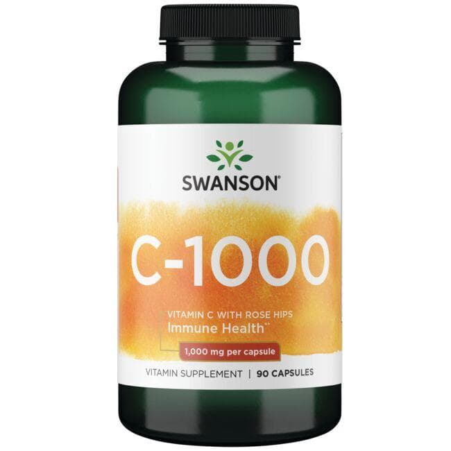 VITAMIN C WITH ROSE HIPS 1000mg 90 CAPS - Swanson | WestPharmacy.nl