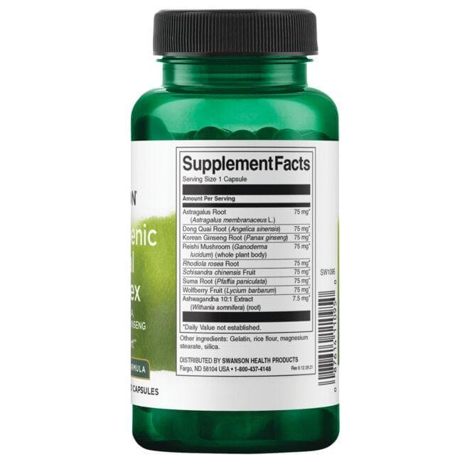 Adaptogenic Herbal Complex - Žolelių kompleksas - N60 - Swanson - Vaistine1.lt