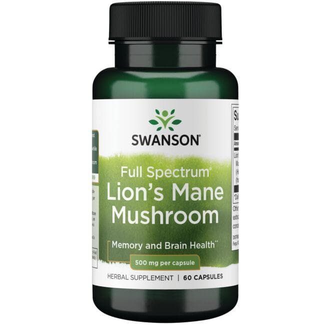 FULL SPECTRUM LION'S MANE MUSHROOM 60 CAPS - Swanson | WestPharmacy.nl