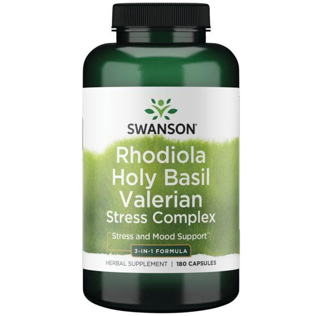 RHODIOLA HOLY BASIL VALERIAN 180 CAPS - Swanson | WestPharmacy.nl