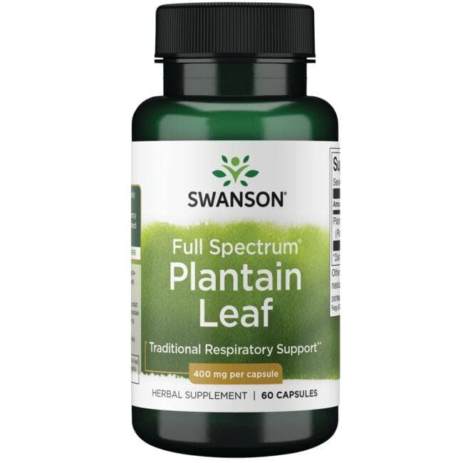 FULL SPECTRUM PLANTAIN (LEAF)400mg 60CAPS - Swanson | WestPharmacy.nl