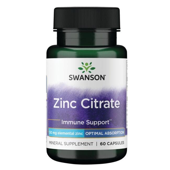 ZINC CITRATE (50mg ELEMENTAL) 60 CAPS - Swanson | WestPharmacy.nl