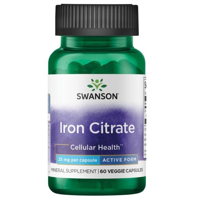 IRON CITRATE - ACTIVE FORM 25mg 60 VCAPS - Swanson | WestPharmacy.nl