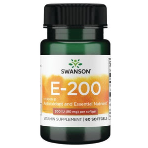 E-200 - Vitaminai - 200 IU - 90 mg - N60 - Swanson - Vaistine1.lt