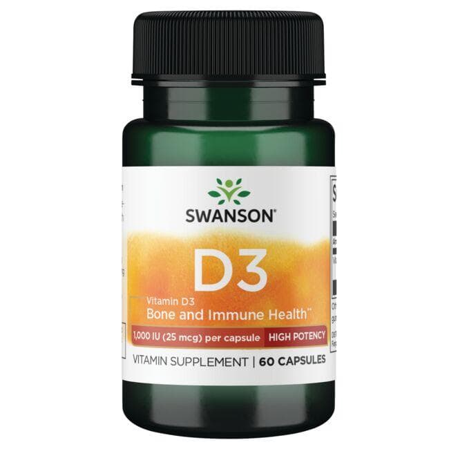 HIGH POT VITAMIN D-3 1,000IU (25 MCG) 60 CAPS - Swanson | WestPharmacy.nl