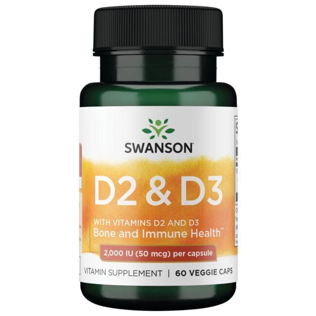 Vitamin D2 and D3 - Kaulams - Imunitetui - 2000 IU - 50 mcg - N60 - Swanson - Vaistine1.lt
