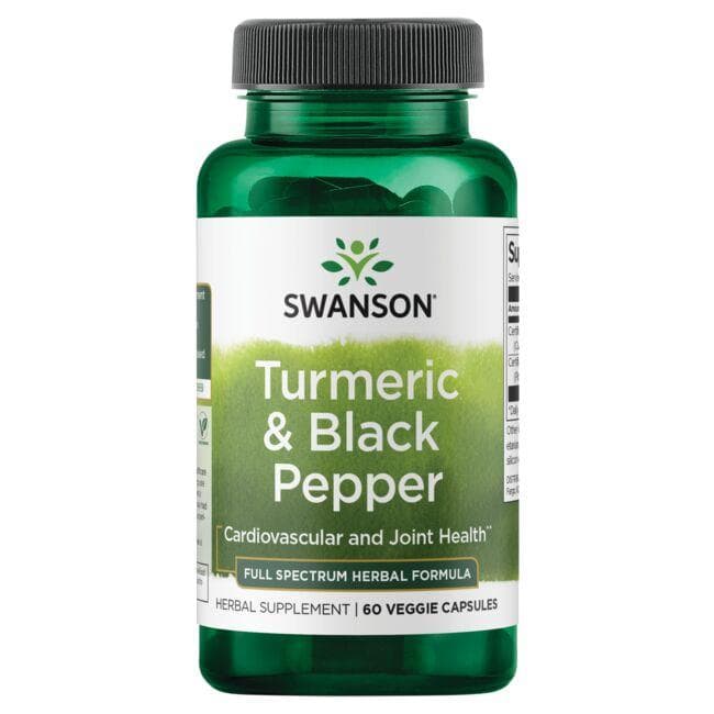 TURMERIC & BLACK PEPPER 60 CAPS - Swanson | WestPharmacy.nl