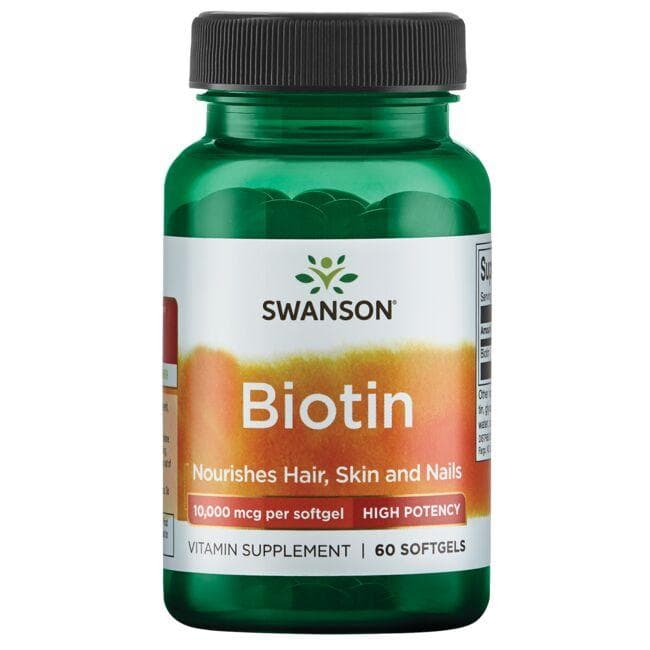 Biotin - High Potency 10,000 mcg 60 SGELS - Swanson | WestPharmacy.nl
