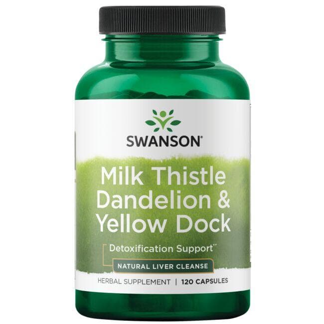 Milk Thistle Dandelion & Yellow Dock 120 CAPS - Swanson | WestPharmacy.nl