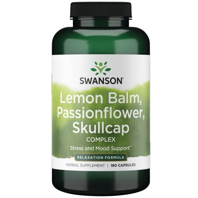 Lemon Balm, Passionflower, Skullcap Complex 180 CAPS - Swanson | WestPharmacy.nl