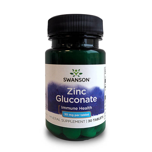 Zinc Gluconate - Cinko gliukonatas - 30 mg - N30 - Swanson - Vaistine1.lt