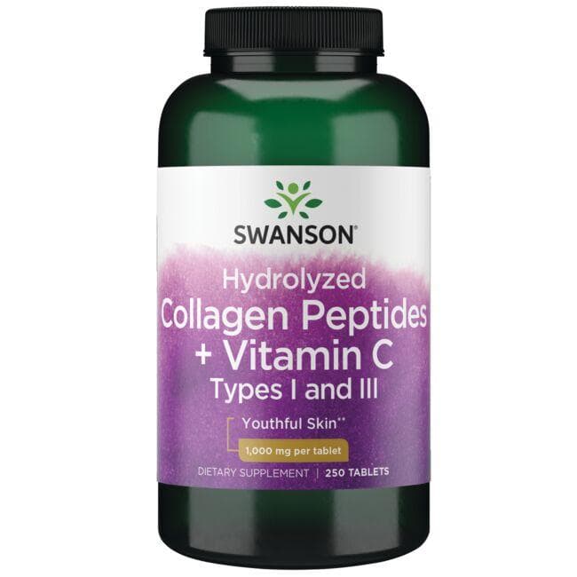 Hydrolyzed Collagen Peptides + Vitamin C 1000mg 250 TABS - Swanson | WestPharmacy.nl