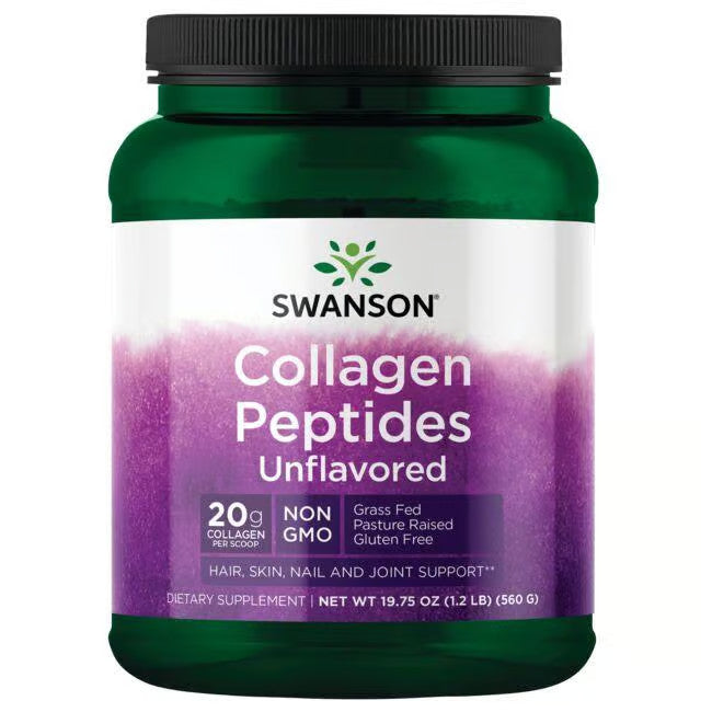 Collagen Peptides Unflavored Powder 560g - Swanson | WestPharmacy.nl