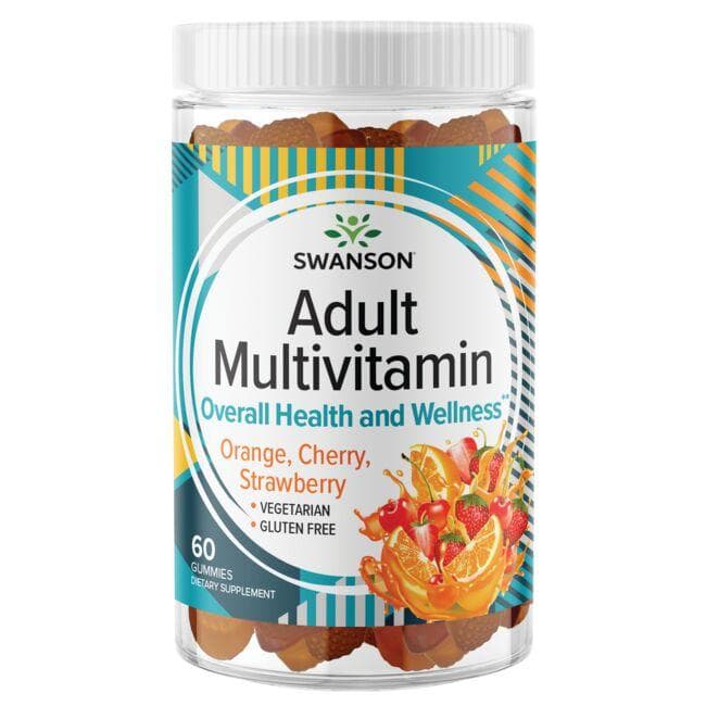 Adult Multivitamin - Orange, Cherry, Strawberries - 60 Gummies - Swanson | WestPharmacy.nl
