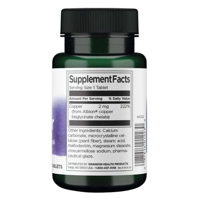Albion Copper - Varis - 2 mg - N300 - Swanson - Vaistine1.lt
