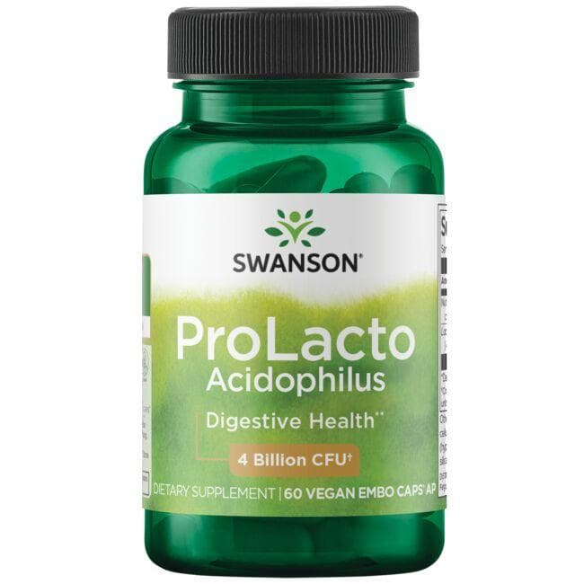 PROBIOTICS PROLACTO ACIDOPHILUS 4 Billion CFU - 60 VCAPS - Swanson | WestPharmacy.nl