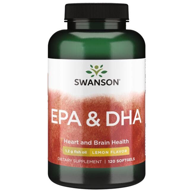 EPA & DHA - Lemon Flavor 1.2g fish oil 120 SGELS - Swanson | WestPharmacy.nl