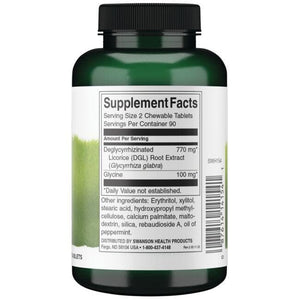 DGL - Saldymedžio šaknų ekstraktas - Virškinimui - 385 mg - N180 - Swanson - Vaistine1.lt