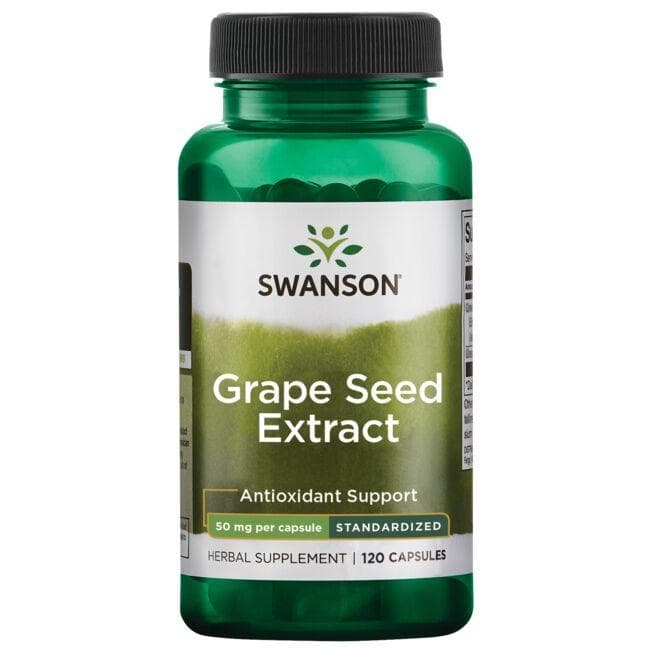 Grape Seed Extract - Kraujospūdžiui - 50 mg - N120 - Vynuogių sėklų ekstraktas - Swanson - Vaistine1.lt