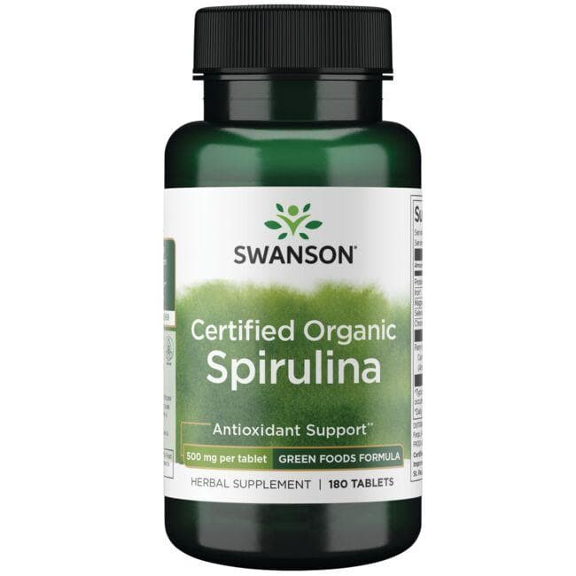 GREENS CERT ORG SPIRULINA 500mg 180 VTABS - Swanson | WestPharmacy.nl