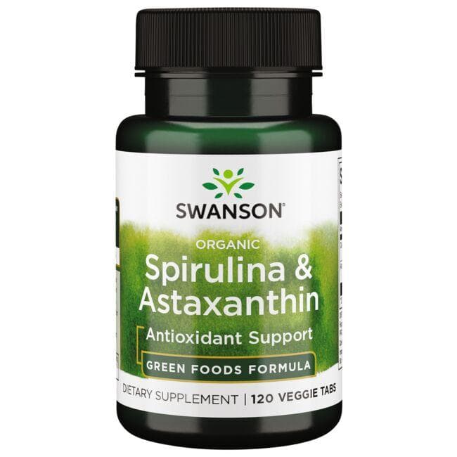 Organic Spirulina & Astaxanthin 120 VTABS - Swanson | WestPharmacy.nl