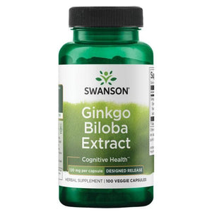 Ginkgo Biloba Extract - Smegenų veiklai - 120 mg - N100 - Ginkmedis - Swanson - Vaistine1.lt