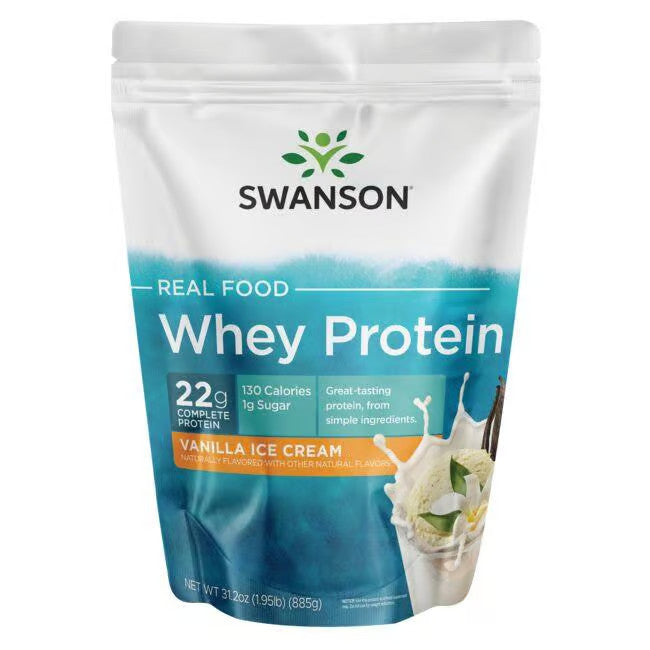 Real Food Whey Protein 22g - Vanilla Ice Cream 885g - Swanson | WestPharmacy.nl