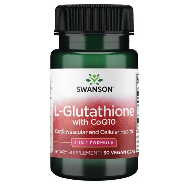 L-Glutathione with CoQ10 - 200 mg - 100 mg - N30 - Swanson - Vaistine1.lt