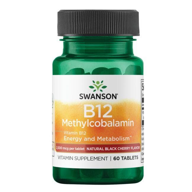 Vitamin B12 Methylcobalamin - Energijai - 2500 mcg - N60 - Metilkobalaminas - Swanson - Vaistine1.lt