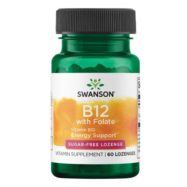VITAMIN B-12 W. FOLATE - STRAWBERRIE 60 TABS - Swanson | WestPharmacy.nl