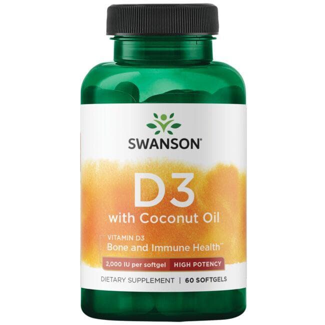 ULTRA VITAMIN D-3 W/COCONUT OIL 60 SGELS - Swanson | WestPharmacy.nl