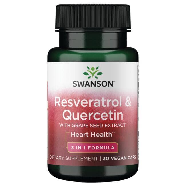 Resveratrol & Quercetin with Grape Seed Extract 30 VCAPS - Swanson | WestPharmacy.nl