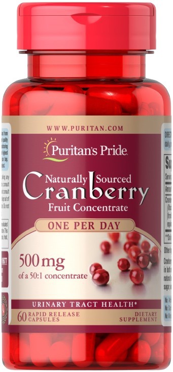 Cranberry, 500mg - 60 caps - Puritan's Pride - Vaistine1.lt - WestPharmacy.eu