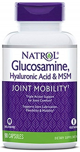 Glucosamine, Hyaluronic Acid & MSM - 90 caps - Natrol - Vaistine1.lt - WestPharmacy.eu