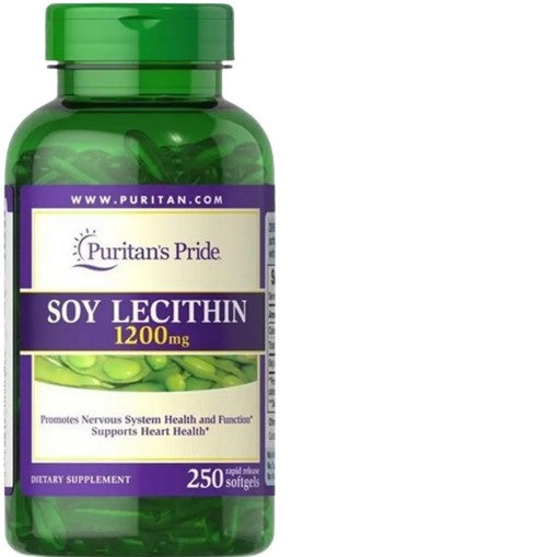 Soy Lecithin, 1200mg - 250 softgels - Puritan's Pride - Vaistine1.lt - WestPharmacy.eu