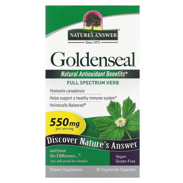 Goldenseal Root, 550mg - 50 vcaps - Nature's Answer - Vaistine1.lt - WestPharmacy.eu