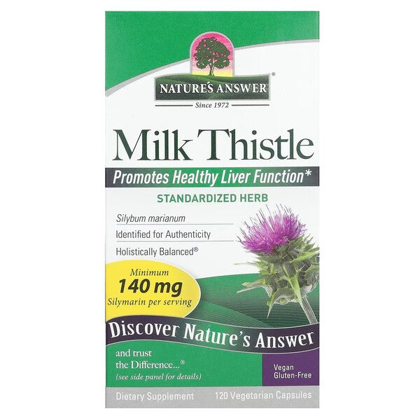 Milk Thistle - 120 vcaps - Nature's Answer - Vaistine1.lt - WestPharmacy.eu