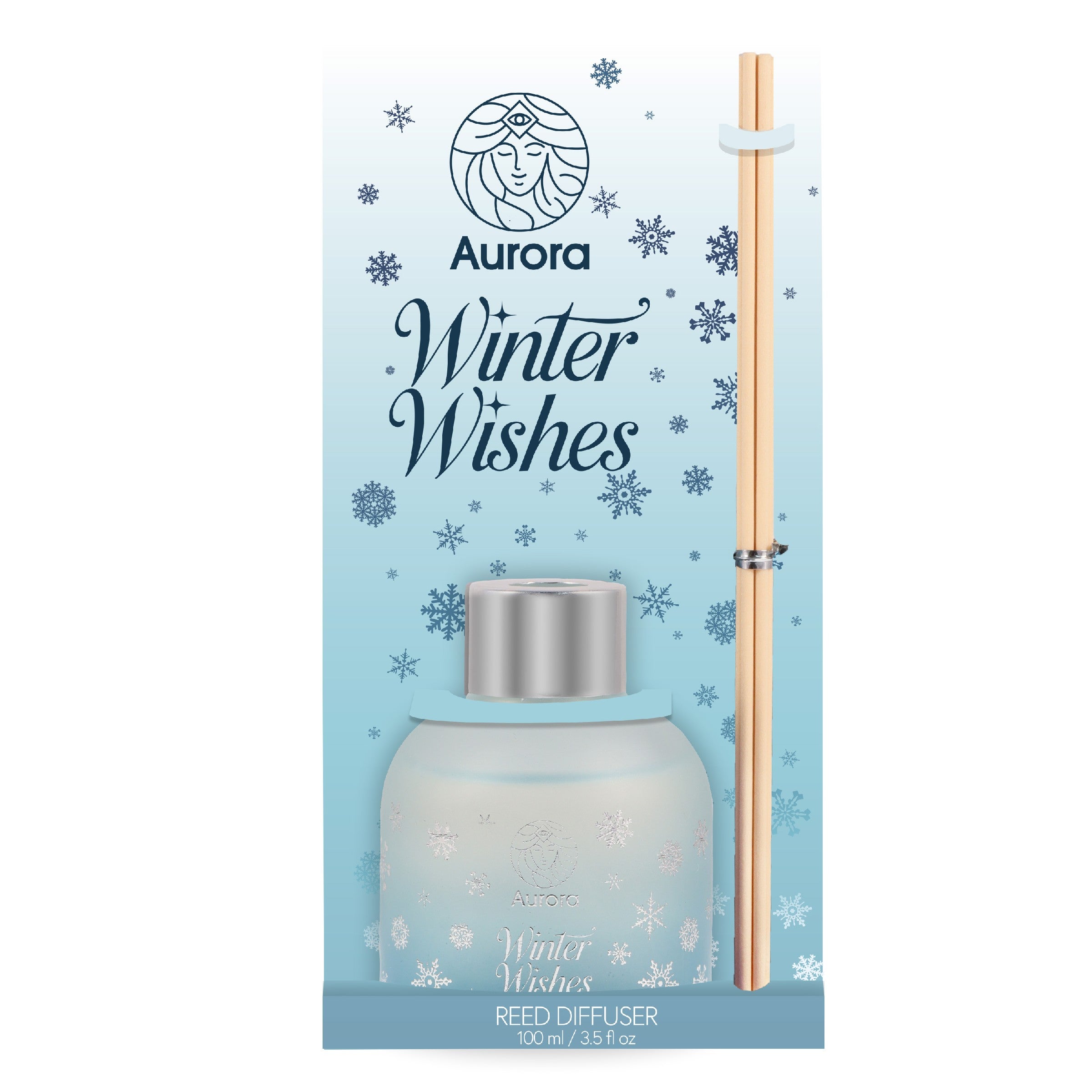 AURORA Winter Wishes Kvepalų difuzorius su lazdelėmis Mėlynių ir vanilės aromatas 100 ml | Vaistine1.lt | WestPharmacy.eu