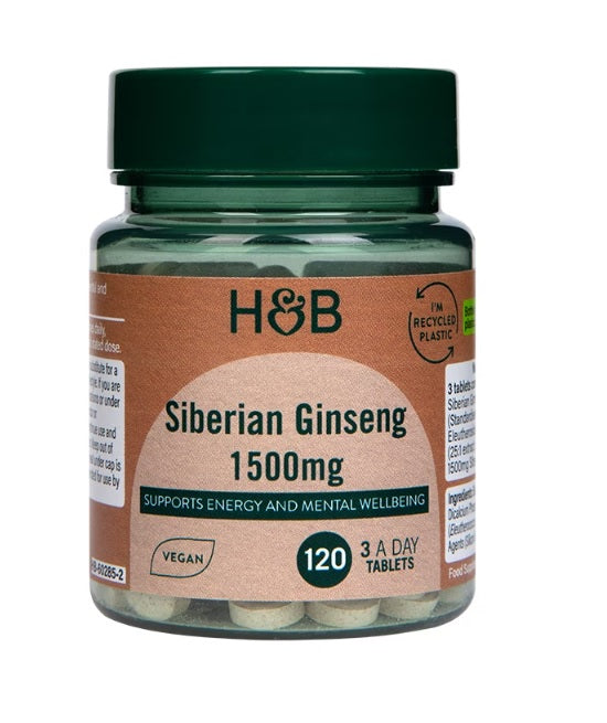 Siberian Ginseng, 1500mg - 120 vegan tablets - Holland & Barrett | Vaistine1.lt | WestPharmacy.eu