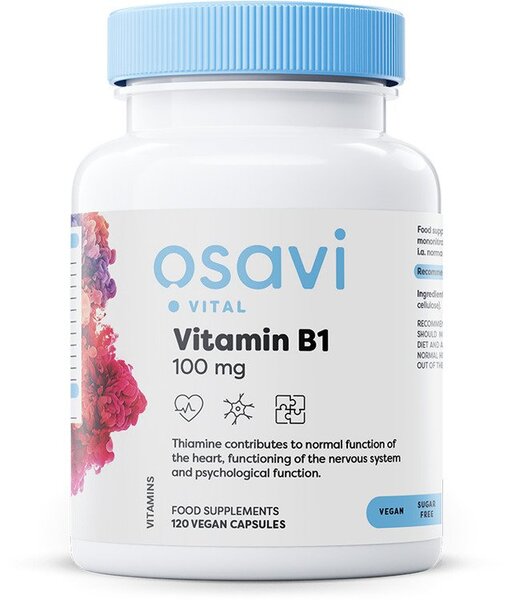 Vitamin B1, 100mg - 120 vegan caps - Osavi | Vaistine1.lt | WestPharmacy.eu