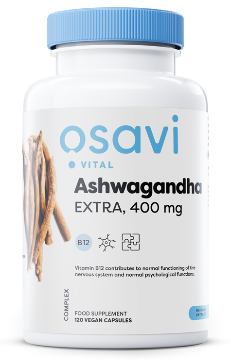 Ashwagandha Extra, 400mg - 120 vegan caps - Osavi | Vaistine1.lt | WestPharmacy.eu